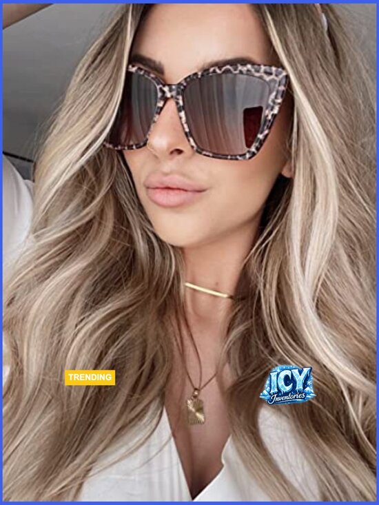 Cat Eye Sunglasses - Oversized, Scratch Resistant, UV Protection main image 7